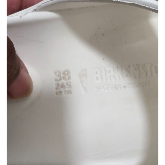 Birkenstock Arizona Eva White Sandals Dual Adjustable Straps & Contoured Size 38 - Picture 8 of 8